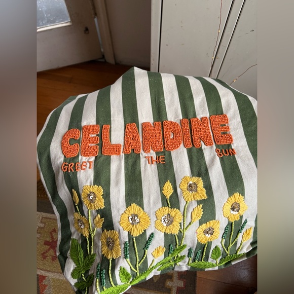 Printed Beaded Canvas Tote Bag (See photos/Description) - Picture 9 of 16